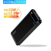 Power Bank 20000mAh Portable Charger Poverbank USB Type C PD Fast Charging Powerbank 10000mAh External Battery for iPhone Xiaomi