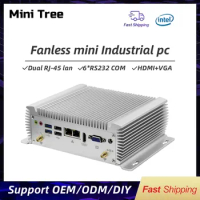 MiniTree Fanless Industrial Computer Intel Core i5 4278U i7 4578U Dual Lan 6*COM 8*USB 4K HD Embedded IPC 3G 4G SIM Card PXE RTC