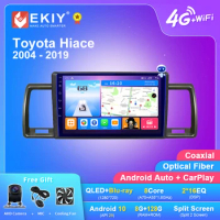 EKIY Android 10 Car Multimedia Auto Radio For Toyota Hiace 2004 -2019 Multimedia Player Navi Stereo GPS Carplay Auto 2din DVD HU
