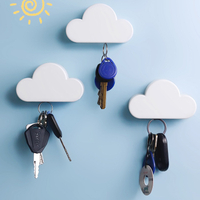 雲朵磁鐵 鑰匙扣 門邊 雲朵造型 磁鐵 吸鐵 鑰匙掛 收納 磁吸 鑰匙
