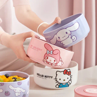 【SANRIO 三麗鷗】美樂蒂大耳狗凱蒂貓陶瓷帶蓋密封保鮮碗(大款 可微波)
