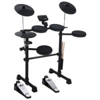 Electric Drum Set 8 Piece Electronic Drum Kit with 144 Sounds Hi-Hat Pedals USB MIDI Connection for Adult Holiday Birthday Gifts