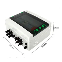 PV Combiner Box 10-63A 4 String 500V DC Circuit Breaker For Solar Panel IP65 Set Waterproof Distribution Box