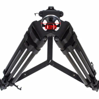 100kg Load 24mm pipe diameter Carbon Fiber Professional Video Camera Tripod Stand with Carrry Bag for 100mm Bowl Fluid Drag Head