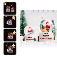 Snow Globe Eco-friendly 3D Cartoon Christmas Ornaments Exquisitely Polished Fall Resistant Christmas Snow Globe