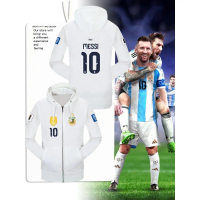 Áo bóng đá đội tuyển Argentina World Cup 2025/2026 Messi Áo khoác nỉ cardigan áo thun fan hâm mộ nam