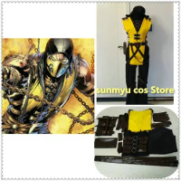 Game Mortal Kombat X Scorpion Cosplay Costume Custom Size Mortal Kombat Cosplay Scorpion Costume