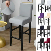 1/2/4Pcs Stretch Bar Stool Chair Covers Counter Stool Pub Dining Room Chair Slipcovers Elastic Cafe Barstool Armless Seat Cover