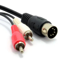 5 Pin DIN Plugs Male to 2RCA Male Converter Audio Cable for Electrophonic Bang &amp; Olufsen, Naim, Quad Stereo Systems 1.5m 150cm