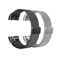 New Replacement Wrist Strap for Fitbit Charge 2 Band Magnetic Milanese Stainless Steel Bracelet for Fitbit Charge 2 Strap