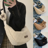 【พร้อมส่ง】กระเป๋าสะพายไหล่ ผ้าแคนวาส ขนาดใหญ่ จุของได้เยอะ ลายเกี๊ยวน่ารัก แฟชั่นสําหรับสตรี  ไป  มห
