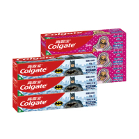 【Colgate 高露潔】兒童 芭比/蝙蝠俠牙膏40gX3入(香香水果口味/造型隨機)