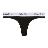 Calvin Klein Modern Cotton Thong 棉質寬腰帶 女內褲 丁字褲/CK內褲-黑色