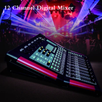 Paulkitson D12 Professional Digital mixing 12 Channel Digital Mixer Audio Recor Equipment Dj Mixer Pro Audio Stage Equipment