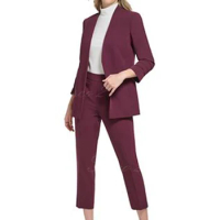 Tesco 2 Women Suit No Button Cuff Pleats Design For Casual Occasion Suit For Women Offfice Lady Set