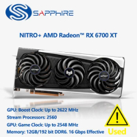 Sapphire NITRO+ AMD Radeon RX 6700 XT Video Card GPU AMD Radeon RX6700XT 12GB OC Graphics Cards Computer Game Card