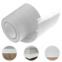 6 Rolls Self-adhesive Baseboard Stickers Flexible Skirting Wall Decals Peel and Floor Molding Trim Television