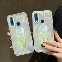 Untuk VIVO Y17 / Y3S 2020 / Y15 / Y12 / U3X / U10 / Y12i Sarung Keras mewah, Cangkang Bulu, Tulip, B