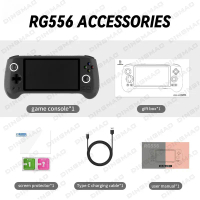 Android 13 PSP, RG556, รองรับเกมมือถือหน้าจอสัมผัสแบบคลาสสิก PS2, คิงและอื่น ๆ, เข้ากันได้กับ Genshi