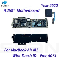 Tested A2681 Logic Board M2 8G 16G 500G 1TB Ssd For Macbook Air M2 A2681 2022 Motherboard 820-02862