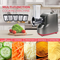 多功能電動切菜機沙拉機滾筒切菜器切片切絲機廚房家用食品加工機