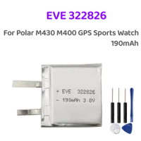 Replacement Battery 322826 190mAh Battery For POLAR M430 M400 GPS Sports Watch High Quality Battery EVE322826 + Tools