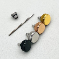 PVD Stainless Steel Stripe Watch Crown SKX007 Crown Fits Seiko SKX009 SKX011 SRPD NH35 NH36 Movement Case Repair Parts