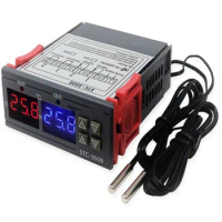 Temperature Controller STC-3008 High Precision 12V 24V 220V Digital Thermostat Thermometer Sensor Hygrometer