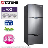 TATUNG大同580公升一級變頻三門電冰箱 TR-C580VP-AG~含拆箱定位+舊機回收