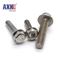 M5 M6 M8 M10 M12 Stainless steel Hexagon Bolts With Flange GB5789 Flanged toothed anti-slip screw