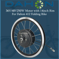 14inch 412 Suitable for Dahon Folding Bike Motor 74mm 250W TBK-74AD 36V/48V250W Front Hub Motor 20holes+14inch 412wheel Rim