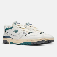 【NEW BALANCE】550系列 男鞋 白綠 奶油底 復古 穿搭 皮革 休閒鞋(BB550PTB ∞)