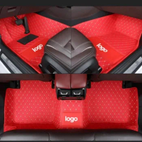 Custom leather car mat for Volkswagen All Models polo golf 7 tiguan touran jetta CC beetle vw auto accessories