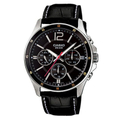 CASIO 卡西歐 MTP-1374L-1A 簡約率性三眼計時皮革腕錶