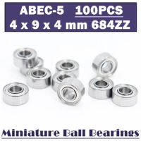 684ZZ Bearing ABEC-5 ( 100 PCS ) 4*9*4 mm Miniature Ball Bearings 618/4ZZ EMQ Z3V3