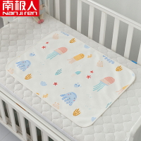 南極人單件嬰兒防水隔尿床墊針織全棉夾棉床護墊兒童墊薄款床褥子