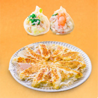 【果貿吳媽家水餃】懂吃雙拼－海陸水餃&鍋貼5盒組(高麗菜蝦2+高麗菜肉1鍋貼、高麗菜蝦1+高麗菜肉1水餃)