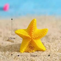 Hiasan Bintang Laut Kuda Nil Mini Resin Dekorasi Miniatur Imitasi Starfish Aquarium Ikan Kapal Keong