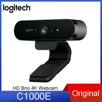 Original Logitech C1000E BRIO 4K HD Webcam Wide-Angle Office Camera Streaming Recording Compatible Web Camera For Pc