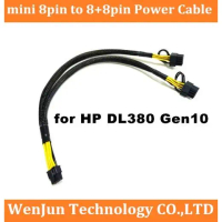 Cáp nguồn chất lượng cao có ống dẫn cho bộ phận PSU mini từ 8 pin sang 8 pin + 8 pin và card đồ họa 