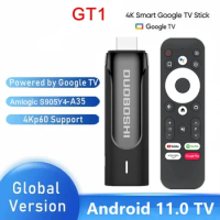 10pcs Google TV Stick 4K Netflix Certified GT1 S905Y4 Android 11 GTV 5G WIFI Streaming TV Box Dongle Support Chromecast Dolby