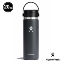 【Hydro Flask】20oz/592ml 寬口旋轉咖啡蓋保溫杯(石板灰)(保溫瓶)
