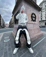 Streetwear กางเกงยีนส์ Y2K ย้อนยุคฮิปฮอปกราฟิกพิมพ์ถุงกางเกงยีนส์สีดำกางเกงบุรุษสตรีเอวสูงกางเกงขากว