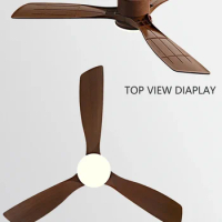 36/42/52 Inch White Black 3 ABS Blade Pure Copper DC 30W Motor Ceiling Fan with 24W LED Light Support Remote Control