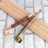Old-Fashioned Copper Cigarette Pole Smoking Pipe Handheld Tobacco Pipe Filter Cigarette Holder Gift for Men Smoking Accessories