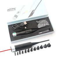 Tactical Red Laser Bore Sighter .177Cal .22Cal .45Cal 12GA with 12 Adapters Zeroer Vision Collimator Laser Boresighter Kit