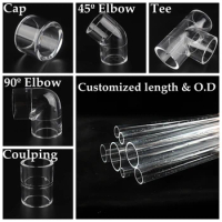 1pc Acrylic Pipe Aquarium Fish Tank Connector Plexiglass Water Hose Supply Tube Elbow Joints Shrimp Nano Coupling Tee Fittings
