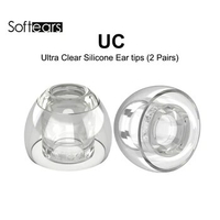 Softears UC Ultra Clear Silicone Ear tips Eartips 1card(with 2pairs) for In-ear Earphones Volume FD3 KATO