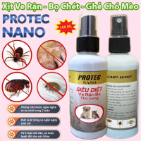 Xịt Chó Mèo PROTEC NANO Đuổi Ve Rận, Bọ Chét 100ml Chính Hãng - Loại Bỏ Trứng Ấu Trùng Lành Tính, An