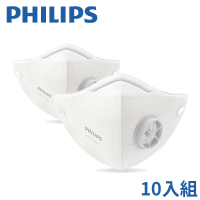 Philips 飛利浦 智能口罩濾心10入(行動濾淨x裸感呼吸x有效濾除95%空汙花粉)